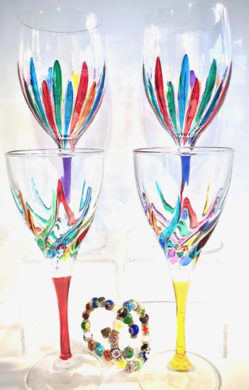 FREE - GAGE Exclusive Handmade Italian Crystal Wine Glasses or Murano Bracelet’s 